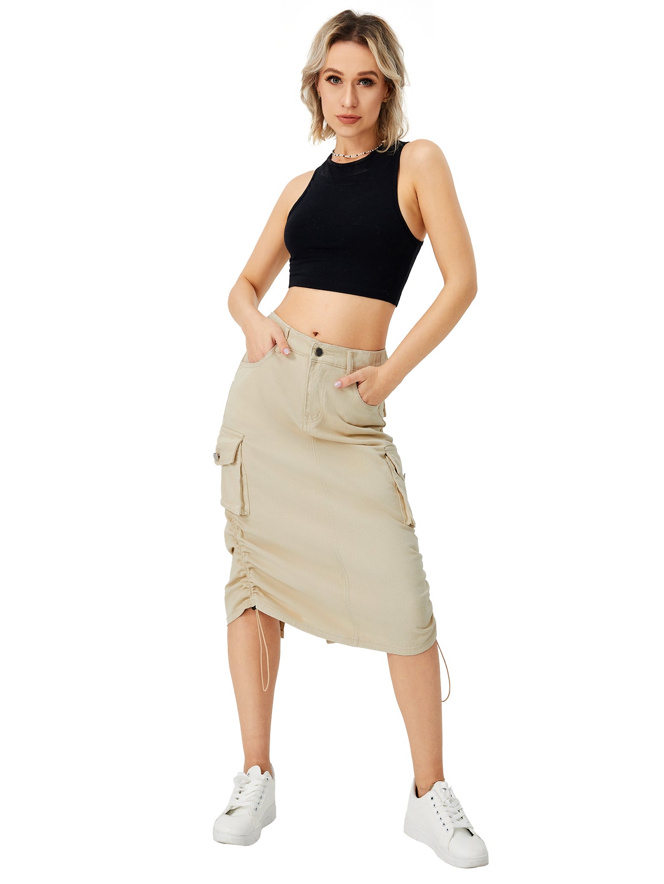 Cargo Long Skirt