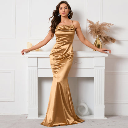 Glam Satin Nightfall Dress