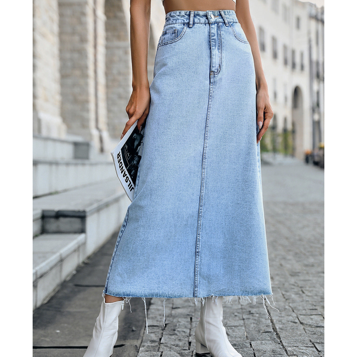 Trendsetter Slimming Denim Skirt