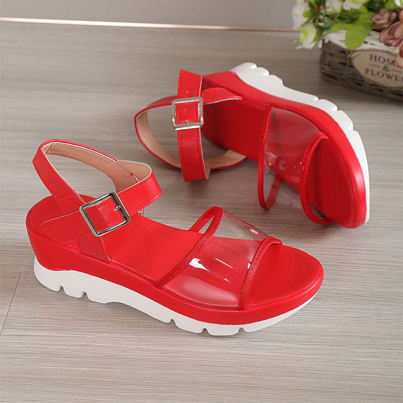 Clear Vision Buckle Sandals