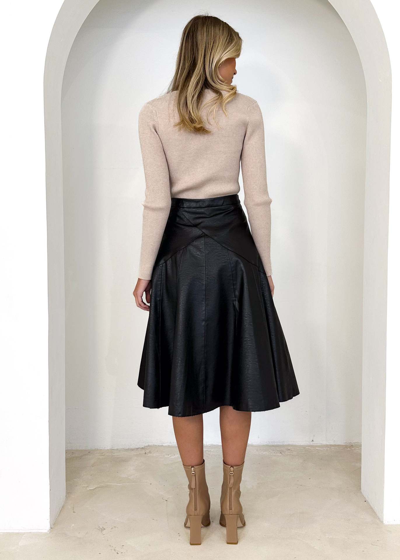 Prestige Pleat Midi Skirt