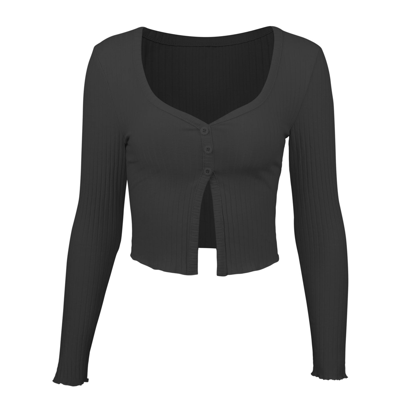 Long Sleeved Crop Cardigan Top