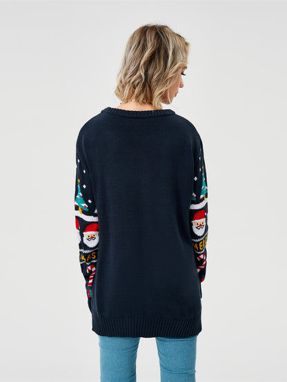 Long Sleeve Crew Neck  Christmas Sweater