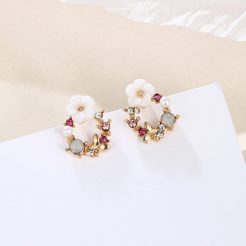 Korean Personality Small Flower Stud Earrings