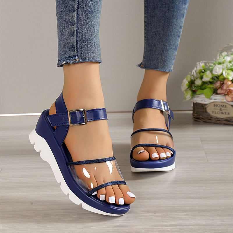 Clear Vision Buckle Sandals