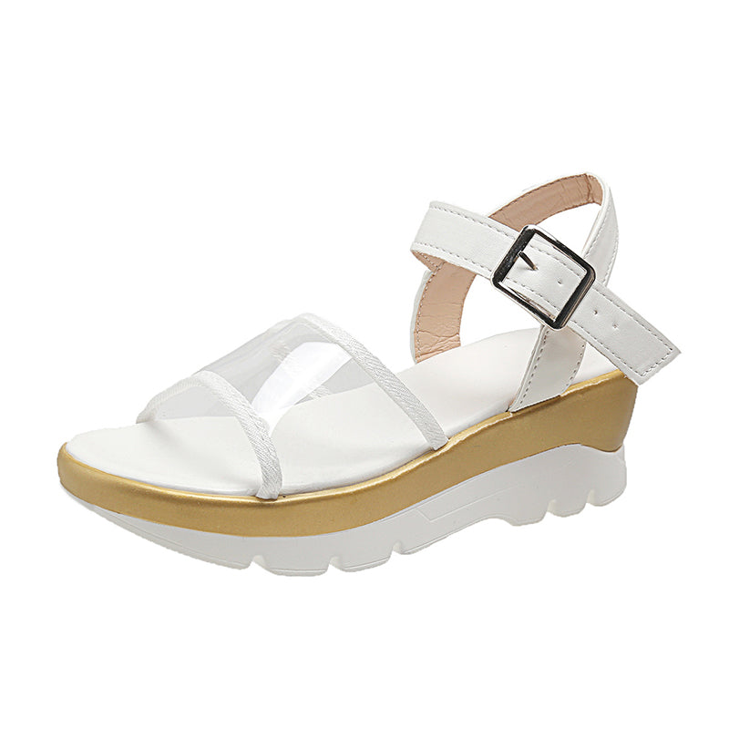 Clear Vision Buckle Sandals