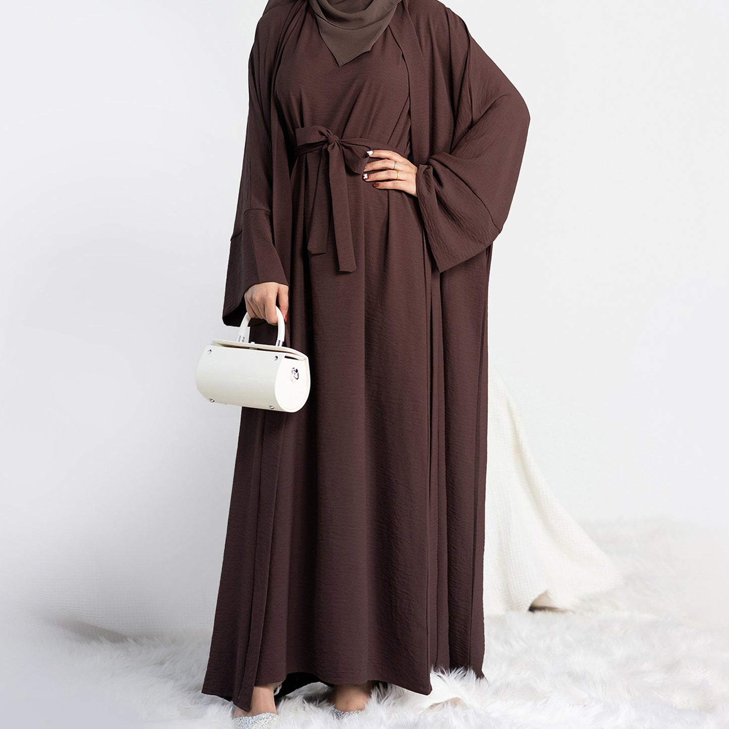 Saudi Arabian Solid Color Two-piece Dress