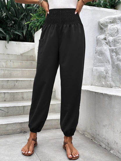 Elastic Waist Palazzo Pants