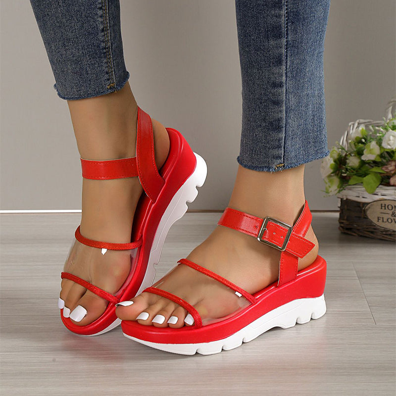 Clear Vision Buckle Sandals