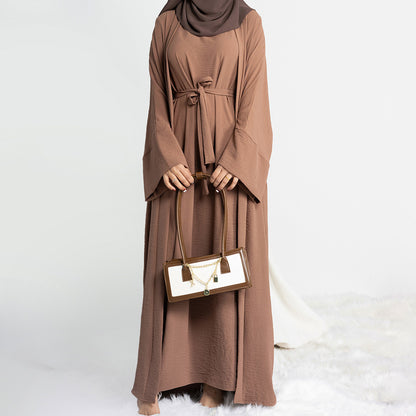 Saudi Arabian Solid Color Two-piece Dress