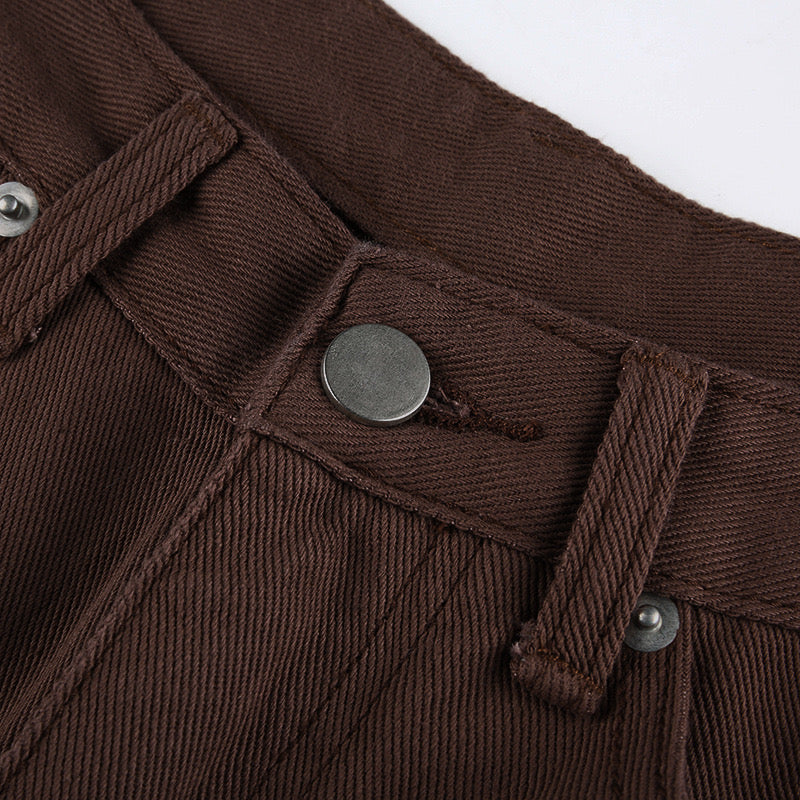 Vintage Vibe Brown Denim