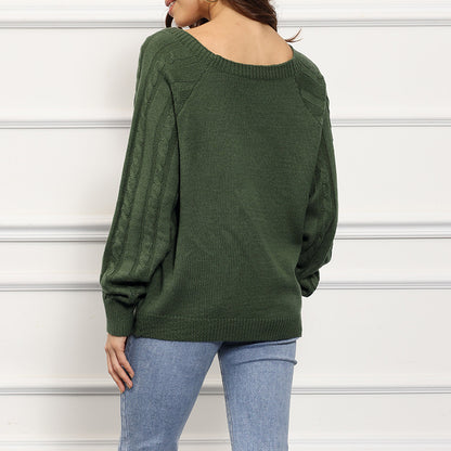 Buttoned Bliss Twist Sweater