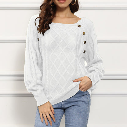 Buttoned Bliss Twist Sweater