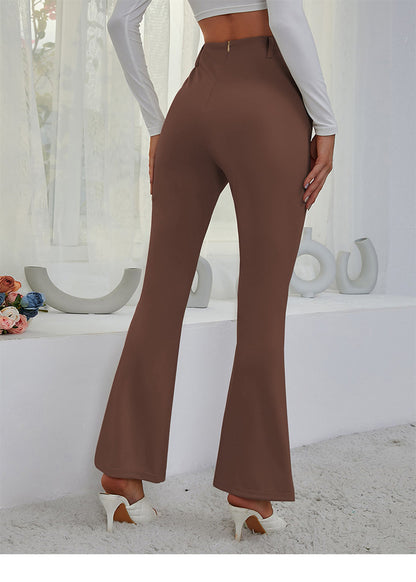 Sleek Slit Flare Slacks