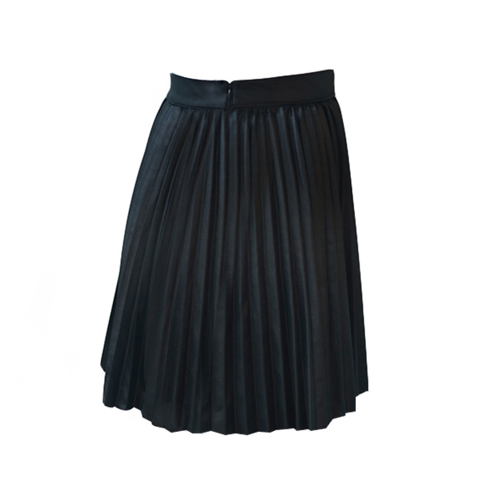 Pleated Mini Knit Skirt