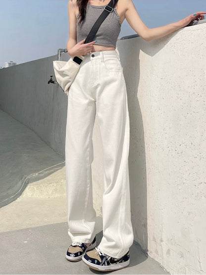 Loose Casual White Jeans