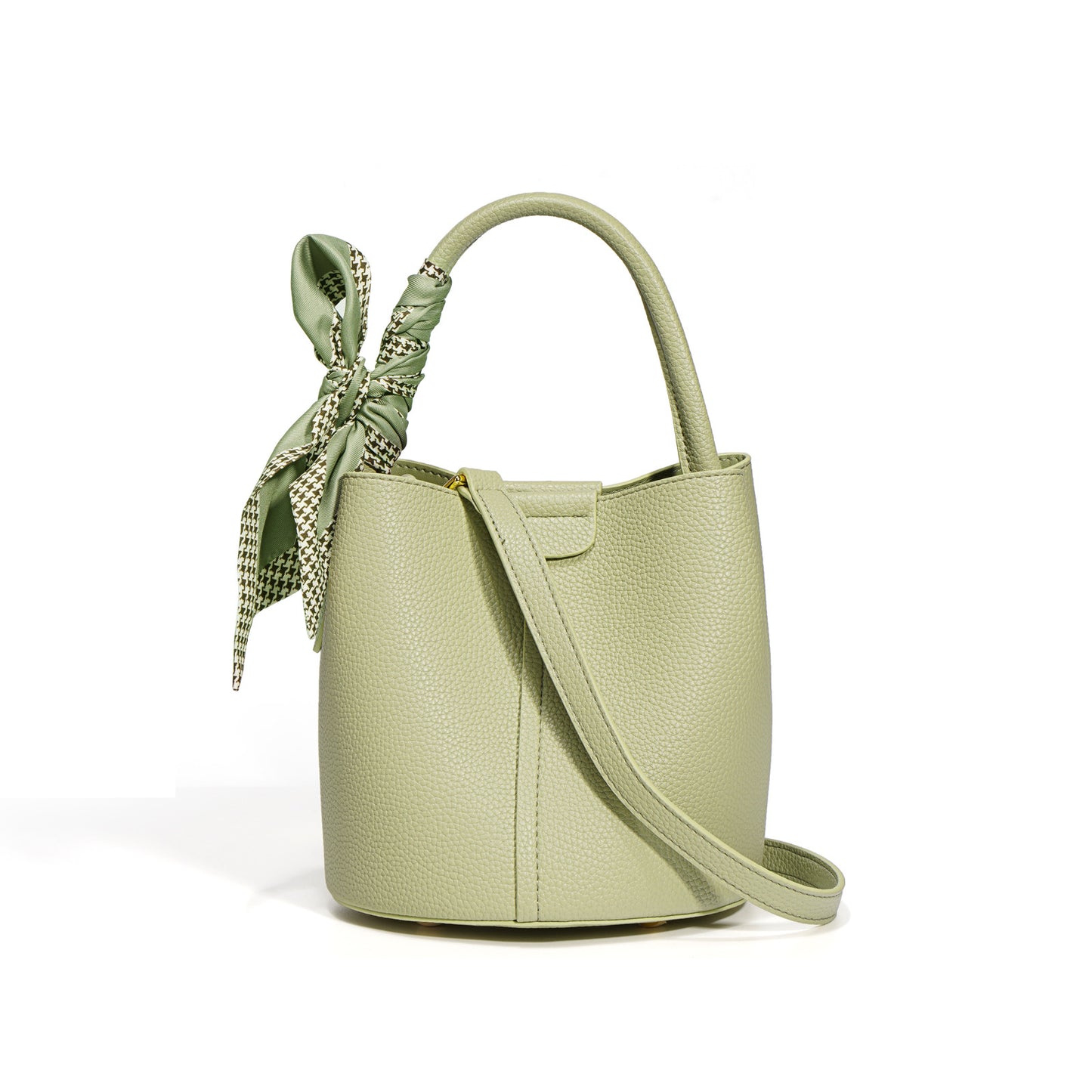 Elite Leather Texture Bucket Bag