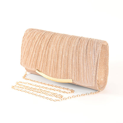 Glamorous Solid Color Flap Bag