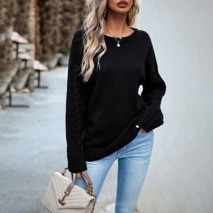 Chic Circle Neck Sweater