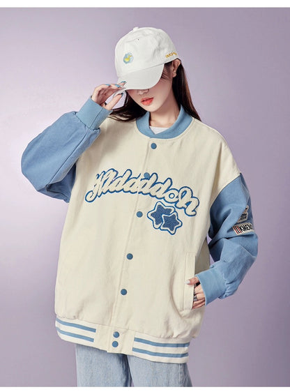 American Retro Loose Stitching Jacket