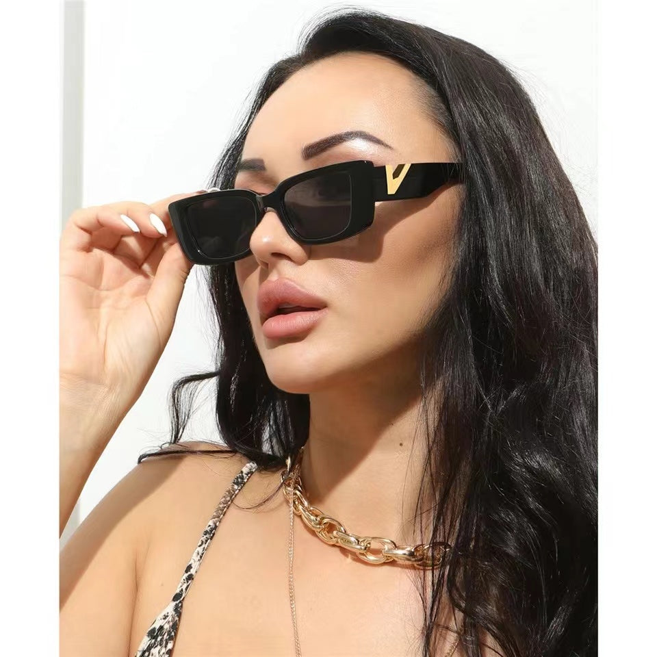 Women's Square Hip Hop Jelly Sunglasses