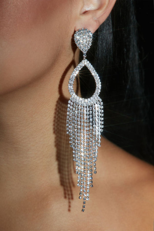 Water Drop Tassel Earrings