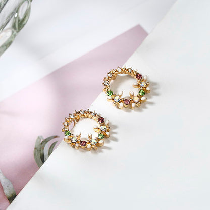 Bohemian Style Wreath Earrings