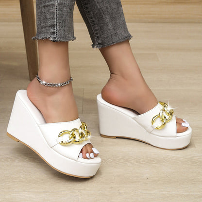 Gilded Step High Heel Sandals