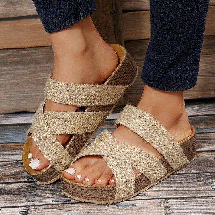 Cross Weave Chic Sandals