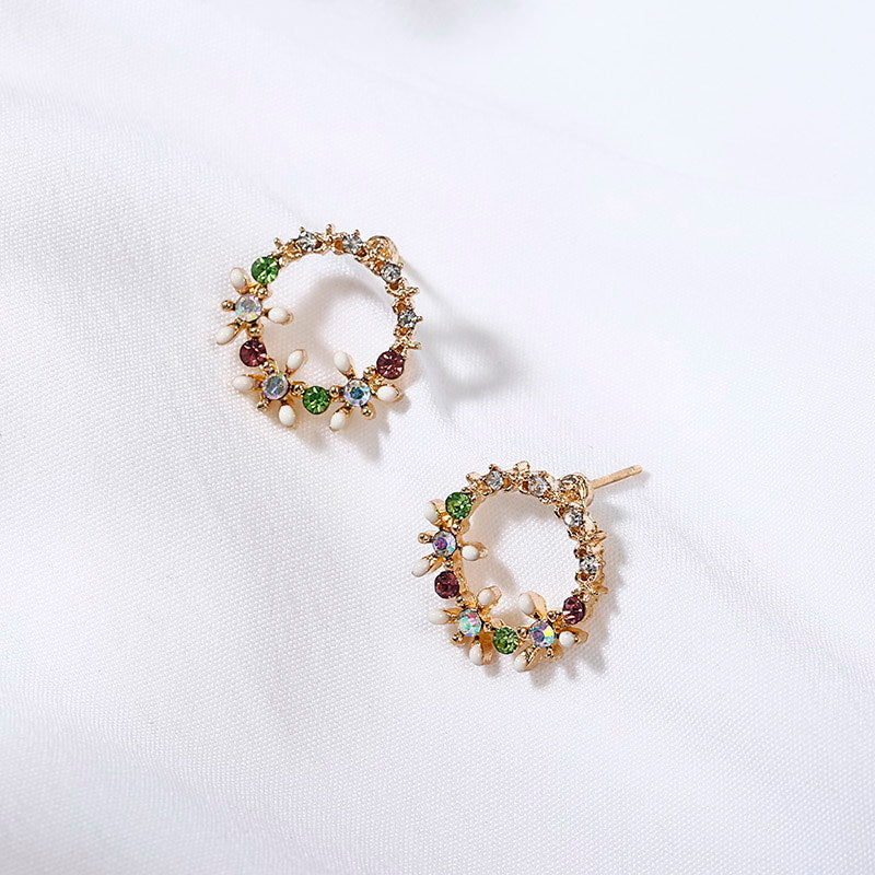 Bohemian Style Wreath Earrings