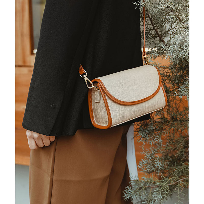 Classic Block Leather Crossbody