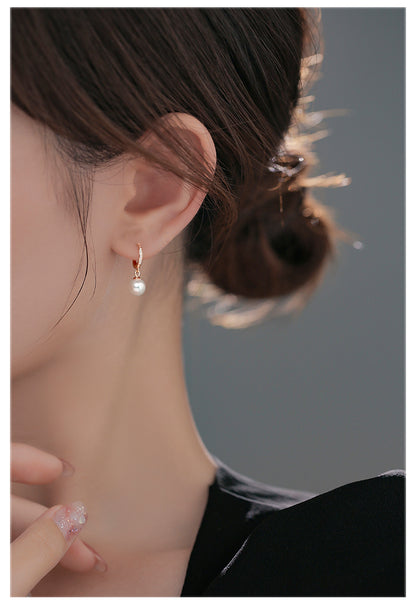 925 Sterling Silver Pearl Earrings Female Ear Clip