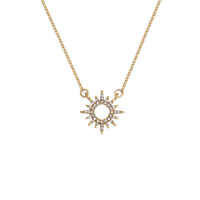 Rhinestone Sun Necklace