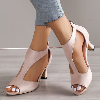 Reveal Heel Zip Sandals