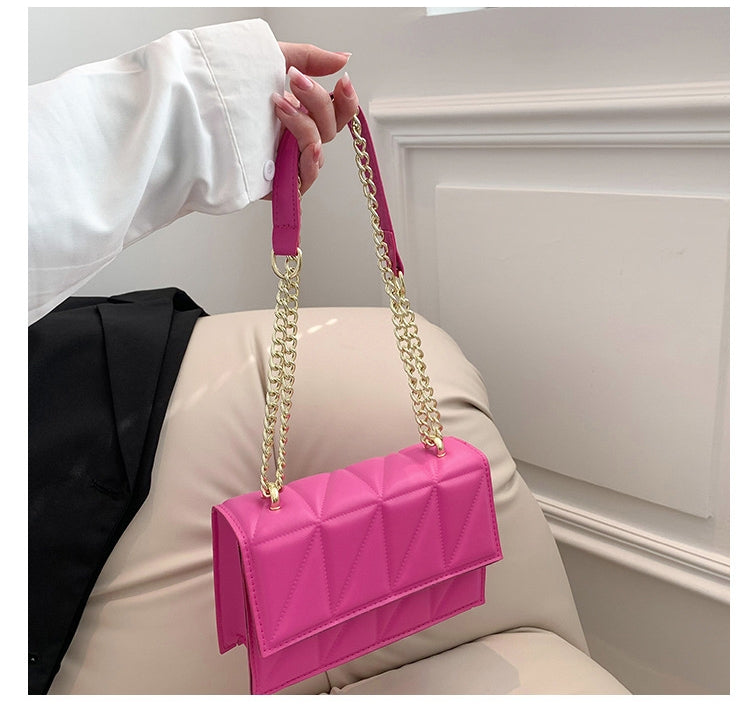 Playful Chain Shoulder Satchel