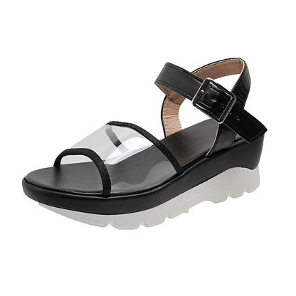 Clear Vision Buckle Sandals