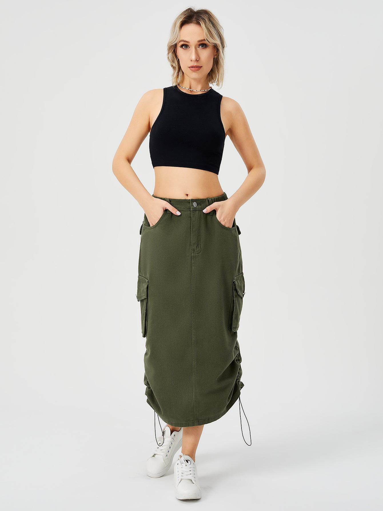 Cargo Long Skirt