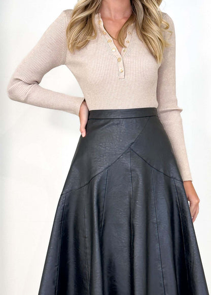 Prestige Pleat Midi Skirt