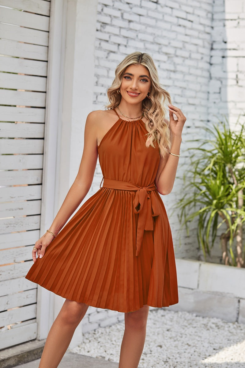 Strapless Pleat Dress