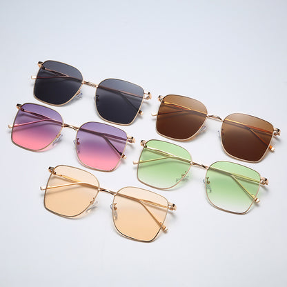 Street Shooting Cross-border Metal Big Square Sunglasses