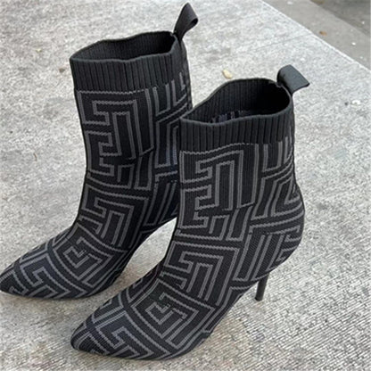 Skyline Stiletto Print Boots