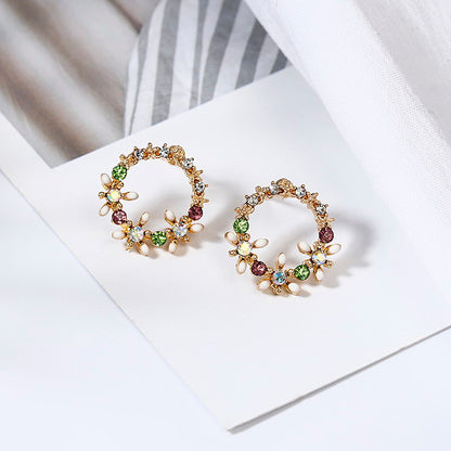 Bohemian Style Wreath Earrings