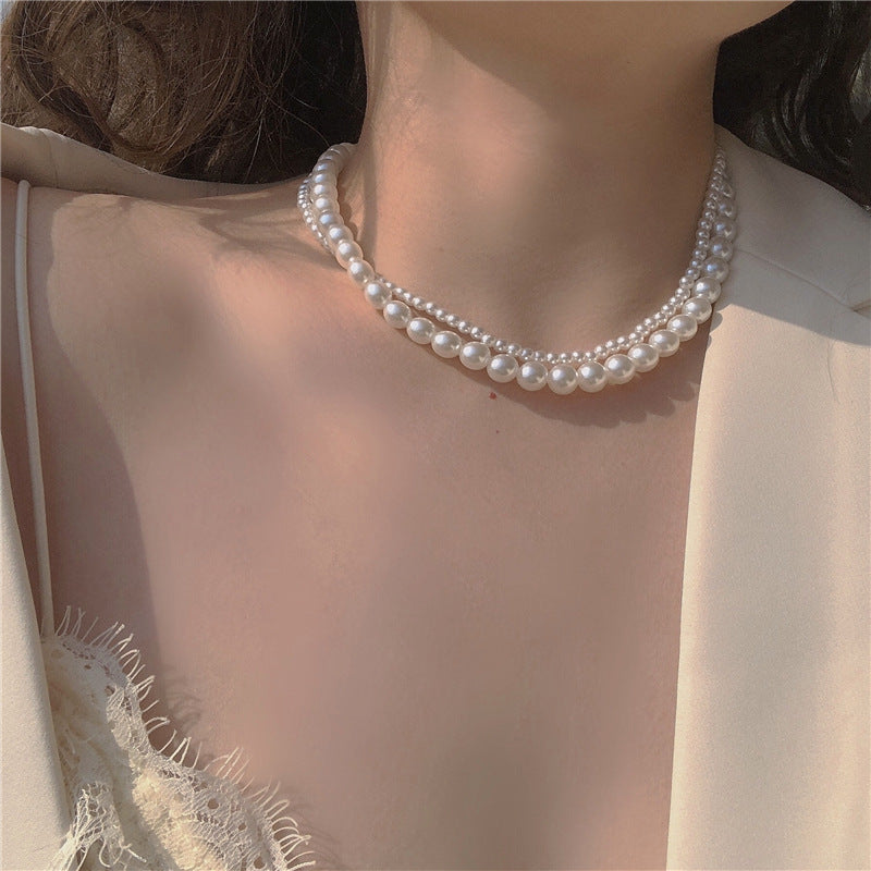 Double Layer Pearl Necklace