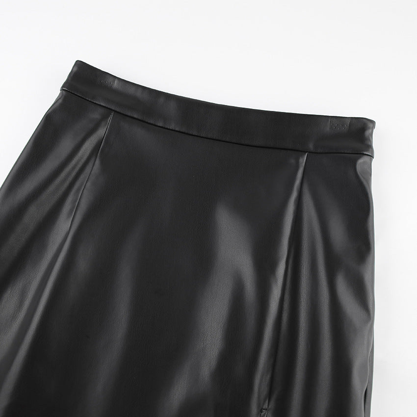 Midnight Muse Leather Skirt