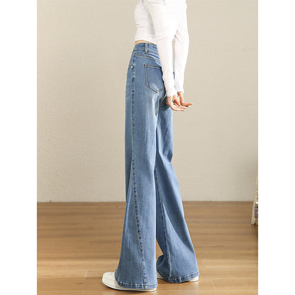 High Waist Artistic Slightly Flared Jeans