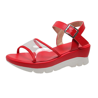 Clear Vision Buckle Sandals