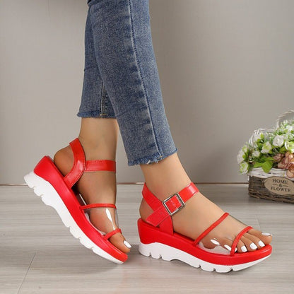 Clear Vision Buckle Sandals