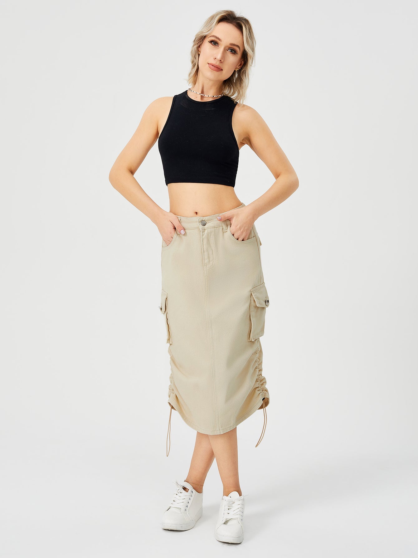 Cargo Long Skirt