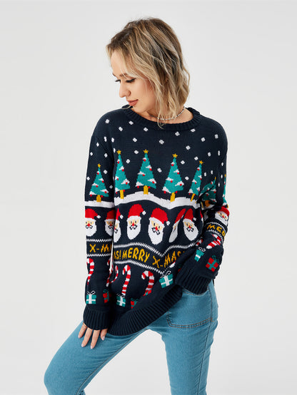 Long Sleeve Crew Neck  Christmas Sweater