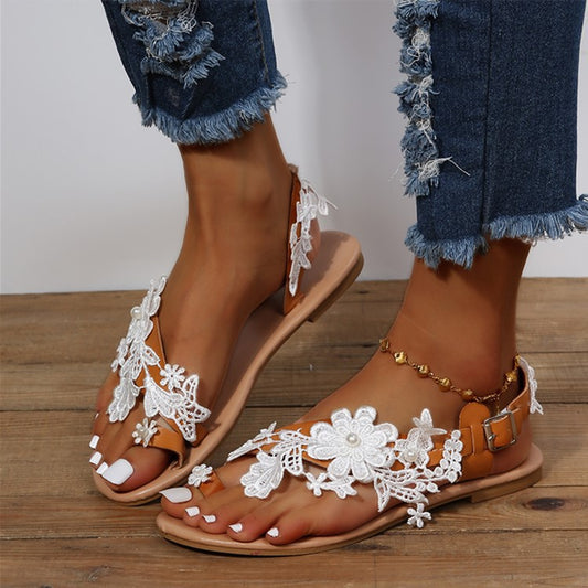 Floral Finesse Boho Sandals